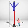 LookOurWay Air Dancers Wacky Waving Inflatable Tube Man Set - 20 Feet Tall Inflatable Dancing Man with Blower for Business Advertising - American Flag view 3