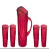 Dollhouse Miniature Ruby Pitcher and 4 Glasses Kit view 1