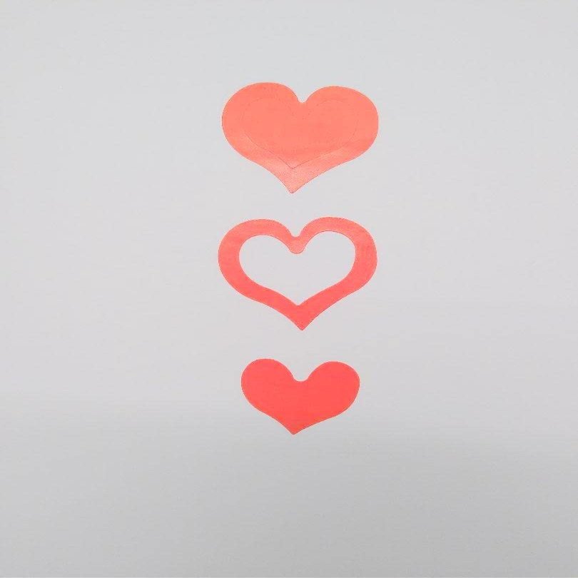 3-WAY HEART BODY STICKERS (1000 stickers per roll)