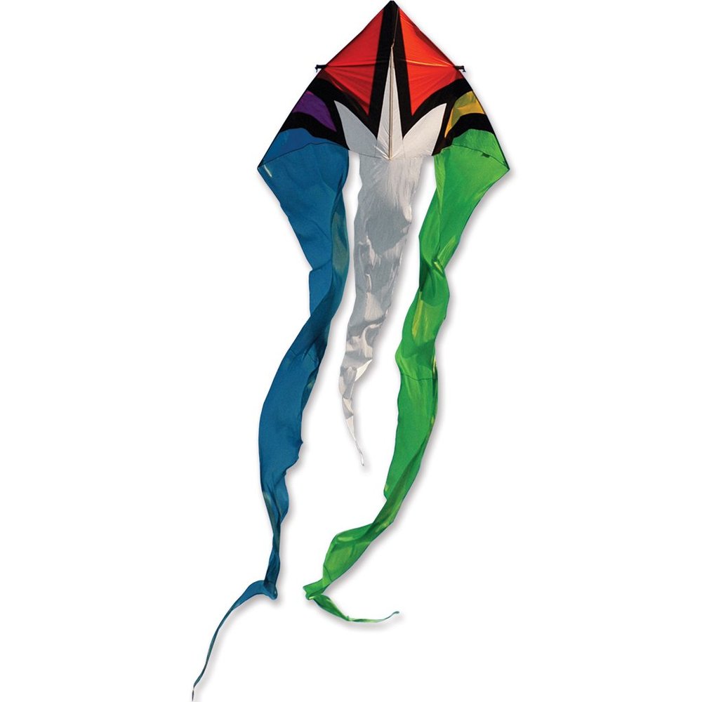 13 ft. Flo-Tail Delta Kite - Rainbow Burst