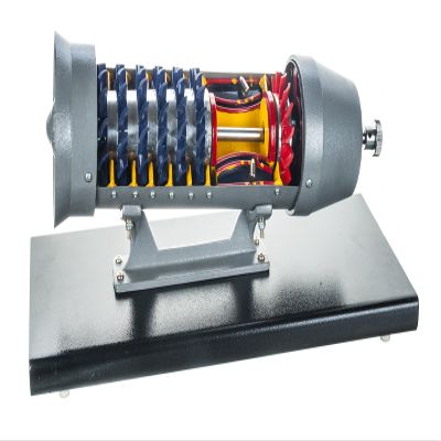 Eisco Labs Turbojet Gas Engine Desktop Model - 20"x9" Metal Base, 17" Turbojet Length