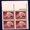 1954 Block 4 X 3 George Eastman Scott #1062 US Postage Stamps view 1