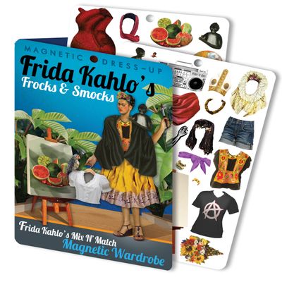 The Unemployed Philosophers Guild Frida Kahlo Frocks and Smocks Mix and Match Magnetic Wardrobe - Dress Up Doll Play Set for Your Fridge, (35+ Pieces)