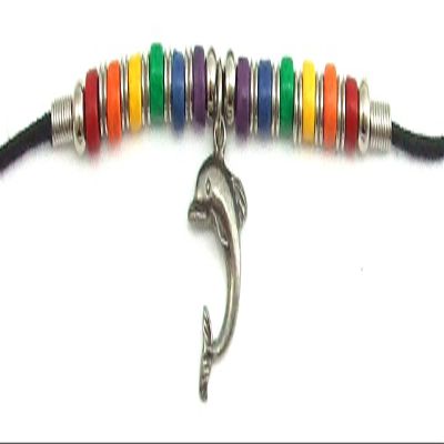 PHS International Dolphin with Ceramic Beads Necklace