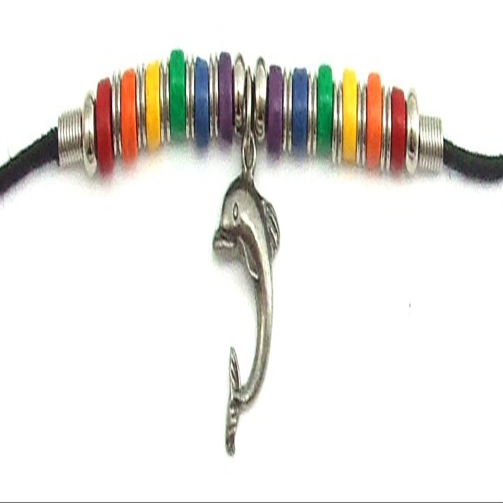 PHS International Dolphin with Ceramic Beads Necklace