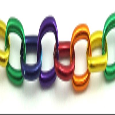 All Rainbow Links Choker - 16"