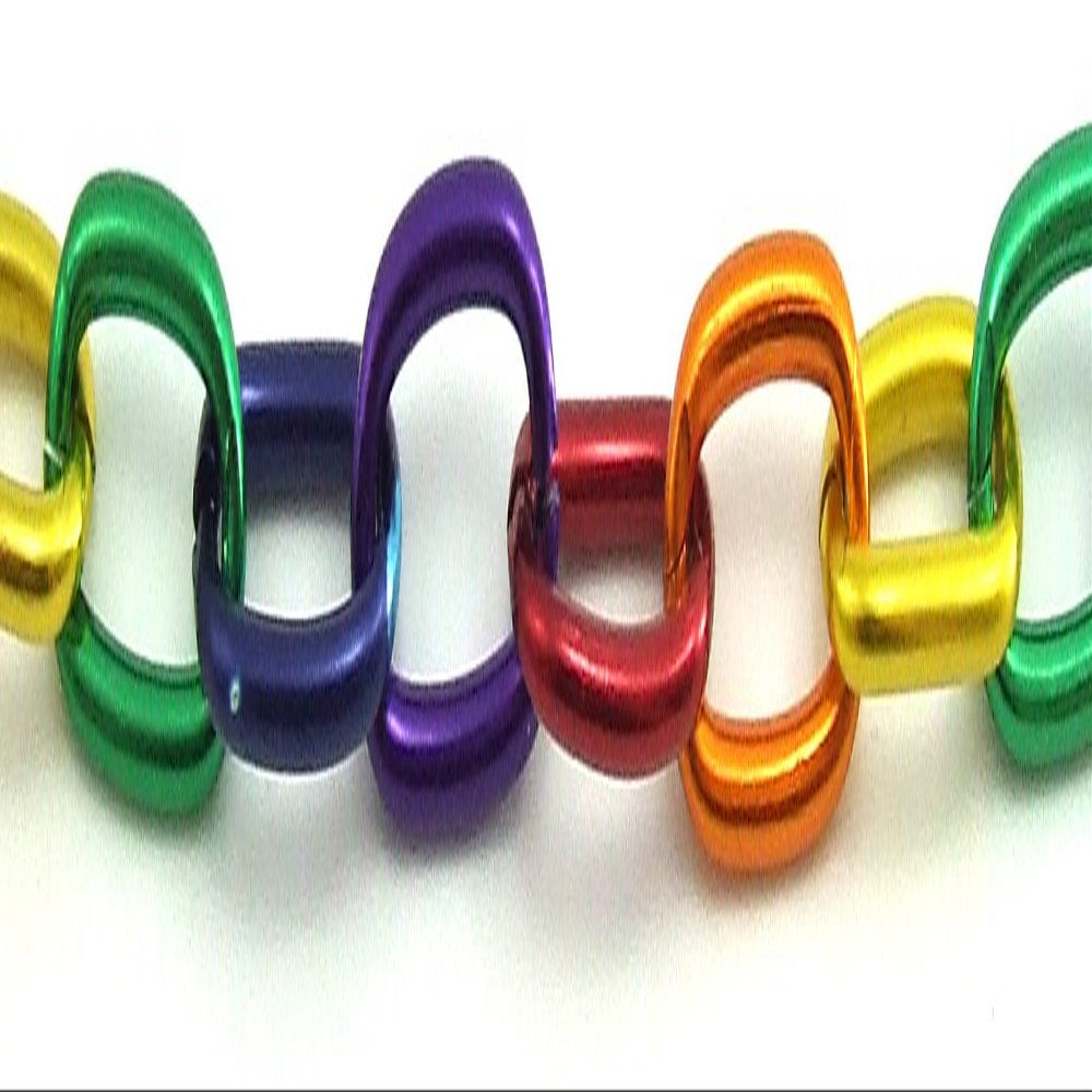 All Rainbow Links Choker - 16"