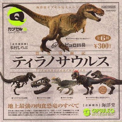 Capsule Q museum dinosaur excavation Symbol Tyrannosaurus [ Tyrannosaurus restore ( feather type ) ] normal color into five set A