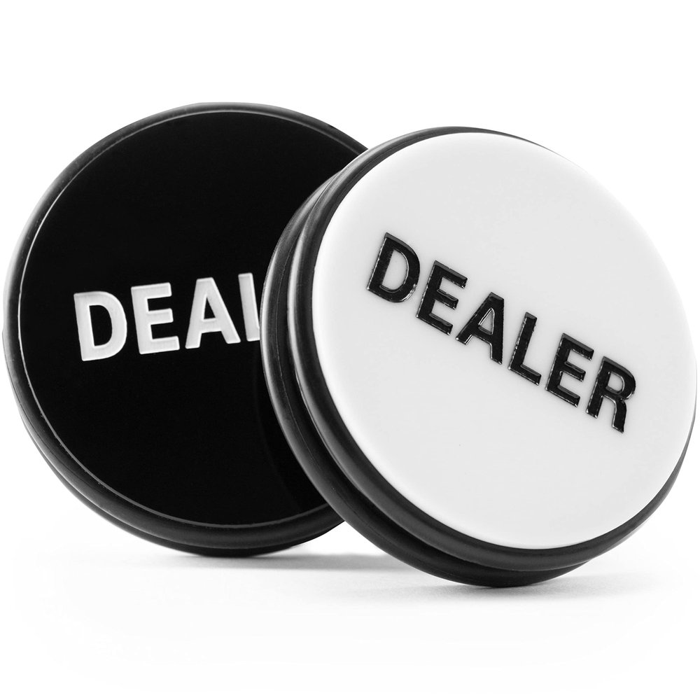 Brybelly Double-Sided Dealer Button Casino-Grade Poker Buck Poker Weight, Large 3 Inch Diameter Puck! Great for Poker, Texas Hold 'em, & Gambling Card Games