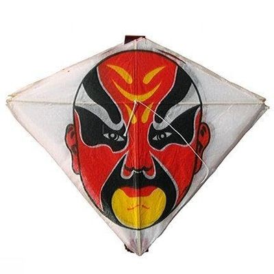10 Mini Paper Kites on a String - Man Face from Chinese Peking Opera