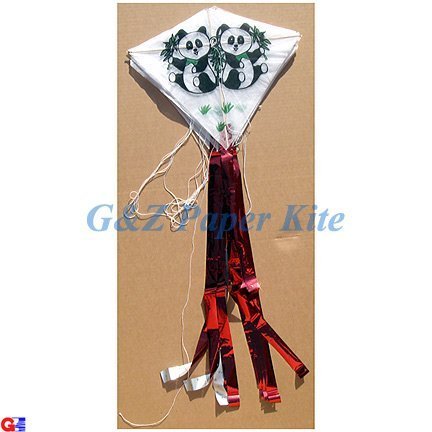 10 Mini Paper Kites on a String - Panda Bear Train Kites