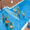 12ft In-Ground Swimming Pool Volleyball Game with Weighted Net Supports view 3