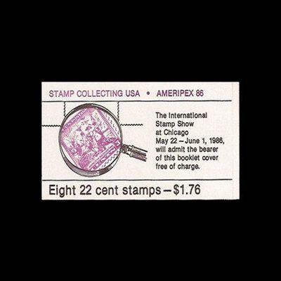 1986 Stamp Collecting USA Ameripex 86 Booklet of 8 Stamps MNH Scott #153