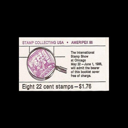 1986 Stamp Collecting USA Ameripex 86 Booklet of 8 Stamps MNH Scott #153