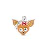 My Family Personalized Pet ID Tag Made in Italy, Chihuahua Brown, Free Engraving, Enamelled Metal, Friends Collection, 25X22 mm view 1