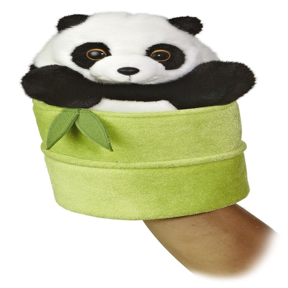 Aurora Interactive Hand Puppet Panda Pop Up Puppet Stuffed Animal - Storytelling Adventures - Playful Learning - Multicolor 11 Inches