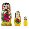 BestPysanky Set of 3 Miniature Traditional Wooden Matryoshka Nesting Dolls 3 Inches view 2