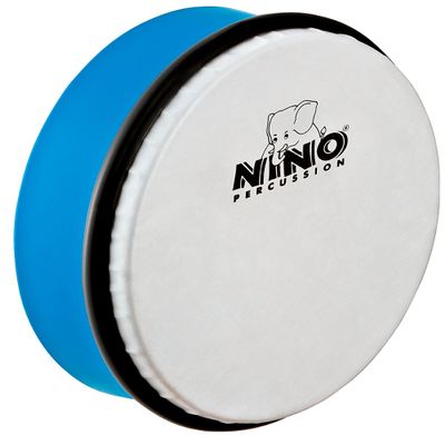6" Hand Drum with Wooden Beater - NOT MADE IN CHINA - Sky Blue, ABS Plastic, Great for Classroom Music, 2-YEAR WARRANTY