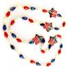 USA Flag Patriot Stars Mardi Gras Beads Mardi Gras Beads New Orleans Bayou Lousianna Cajun Creole Party view 1