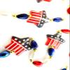 USA Flag Patriot Stars Mardi Gras Beads Mardi Gras Beads New Orleans Bayou Lousianna Cajun Creole Party view 2