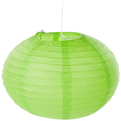 10" Round Lime Green Paper Lantern
