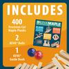 MindWare KEVA 400 Maple Wood Building Planks Set - Building Toy Includes 400 Wooden Blocks, 2 KEVA Balls, and Idea Book - Ages 5+ view 2
