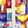 Communion Napkins II Blue Colours, 33 x 33 cm, 20 Pieces view 1