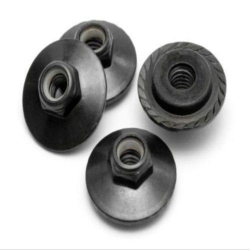 HPI Racing 5x8mm Flanged Locknut Set (Black) (4)