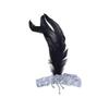 Bristol Novelty BA2816 Headband with Feathers, Womens, Black/Silver, One Size view 1