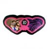 1D (One Direction) Black and Zebra Print Heart Plush Pillow view 1