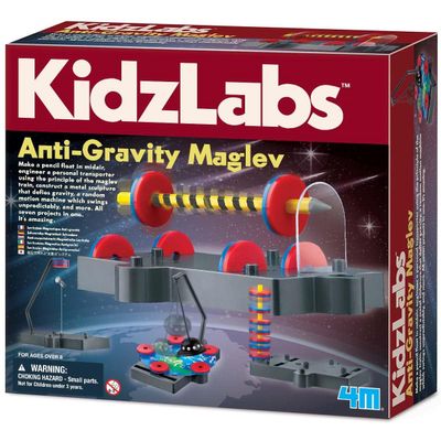 4M KidzLabs Anti Gravity Magnetic Levitation Kit | Make a Pencil Float in Mid Air | Engineer Personal Transportation | Gravity Defying Sculptures | Motion Machine & More | Kids 8+