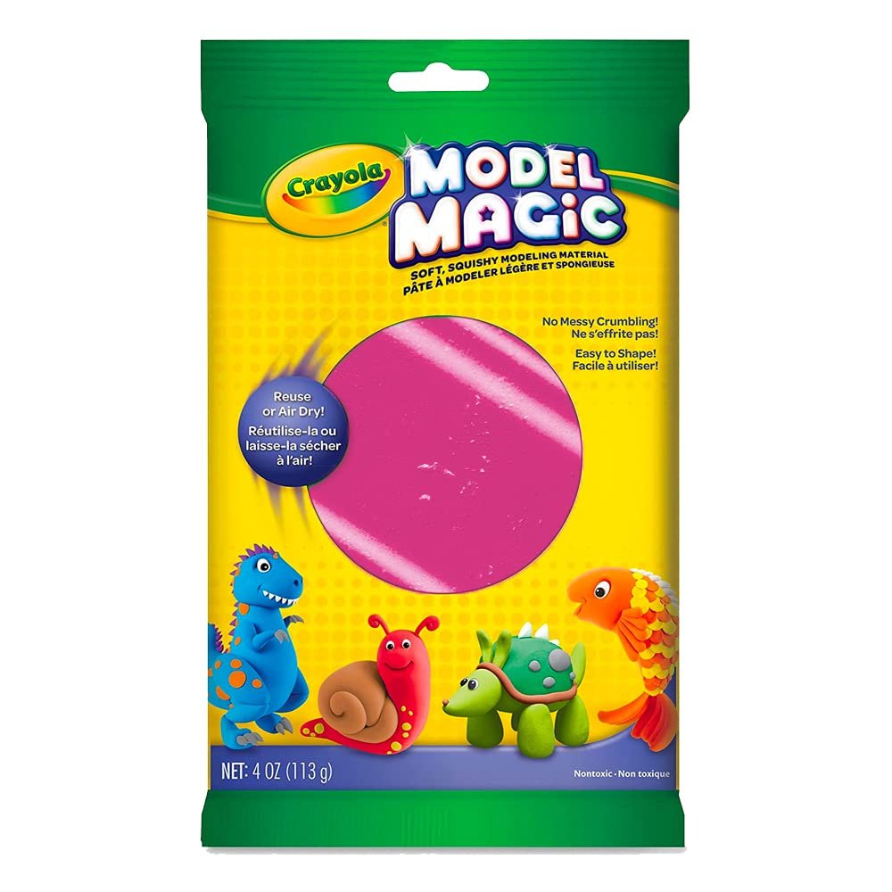 Crayola Model Magic in Raspberry Pink, Modeling Clay Alternative, 4oz