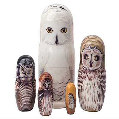 Golden Cockerel Snowy Owl Doll 5pc./6"
