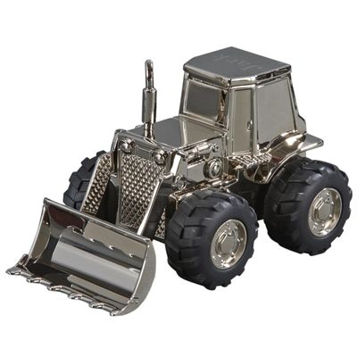 Creative Gifts International Front Loader Bank with Polised Finish, Silver