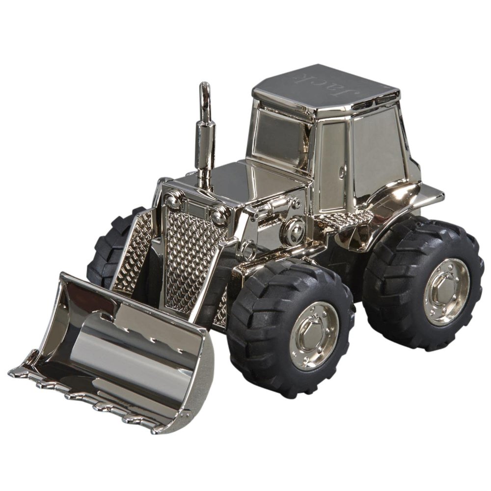 Creative Gifts International Front Loader Bank with Polised Finish, Silver