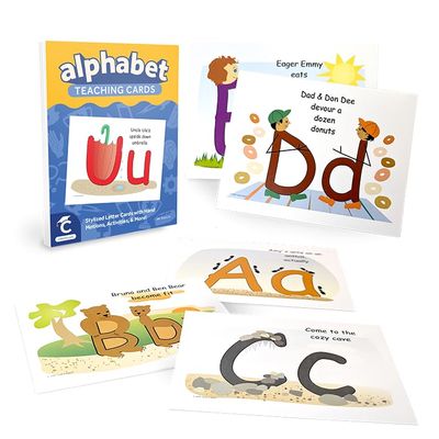 Alphabet Teaching Cards  Multisensory Early Literacy Flash Cards for Classroom & Home Reading Instruction | ESL, ELL & Diverse Learners