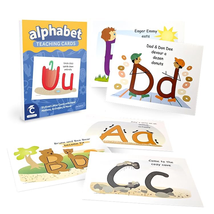 Alphabet Teaching Cards  Multisensory Early Literacy Flash Cards for Classroom & Home Reading Instruction | ESL, ELL & Diverse Learners