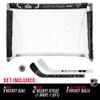 Franklin Sports Los Angeles Kings Mini Hockey Set - Knee Hockey Goal, Ball, & 2 Hockey Stick Combo Set - Mini Goal Net - NHL Official Hockey Set , 28" x 20" x 12" view 2