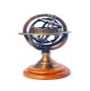 Antique Brass Armillary Globe with Wooden Base  Nautical Desk Decor, Astrolabe Globe for Home & Office, Handmade Astronomical view 1