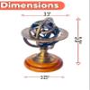 Antique Brass Armillary Globe with Wooden Base  Nautical Desk Decor, Astrolabe Globe for Home & Office, Handmade Astronomical view 2