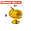 Artisan Brass Globe view 3