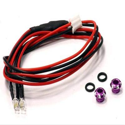 Integy Billet Machined Alloy LED Holder Set 3mm Size + (2) White LED Light