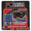 Street League Skateboarding Fingerboard - Shane O'Neill - Black Letters Over Blue Background with White Tail view 1