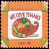 2001 Single US Postage Stamp We Give Thanks 34 view 1