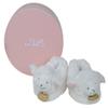 Doudou et Compagnie Lamb Booties with Rattle  Pink view 1