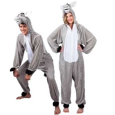 Boland 10103402 Donkey Plush Jumpsuit (max 1,80m), Grey, 1,80 m