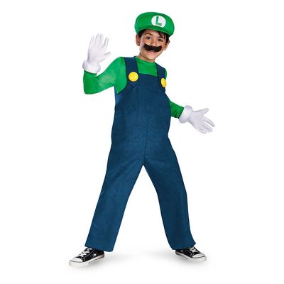 Disguise Boy's Nintendo's Super Mario Brothers Luigi Deluxe Costume, 4-6