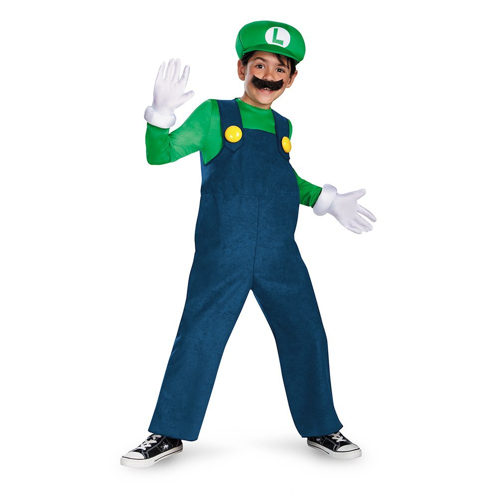 Disguise Boy's Nintendo's Super Mario Brothers Luigi Deluxe Costume, 4-6
