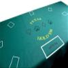 Brybelly Casino Night 2-in-1 Blackjack and Texas Hold'em Table Felt Only- Green Felt Double Sided Casino Tabletop Gaming Mat- 72" x 36" - Perfect for Casino Game Night view 3