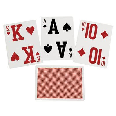 Reizen Elite Low Vision Playing Cards - Red - Single Deck